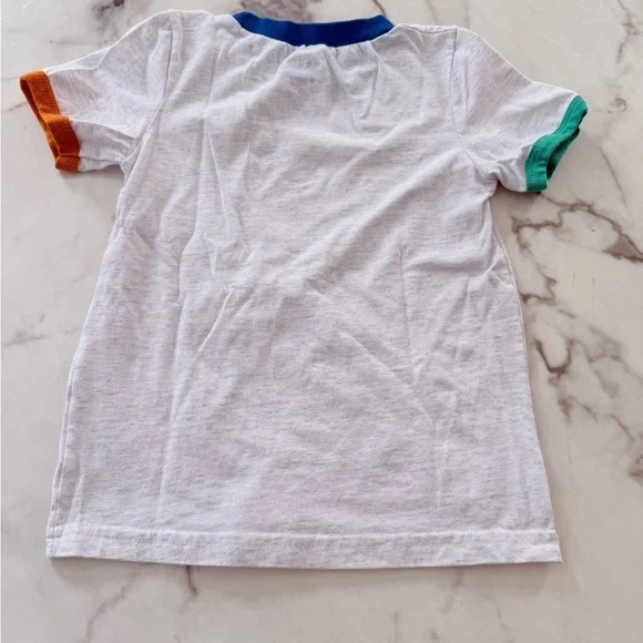 Disney Little Buddies T-Shirt - White with Blue, Green, and Orange Trim - Picture 6 of 6